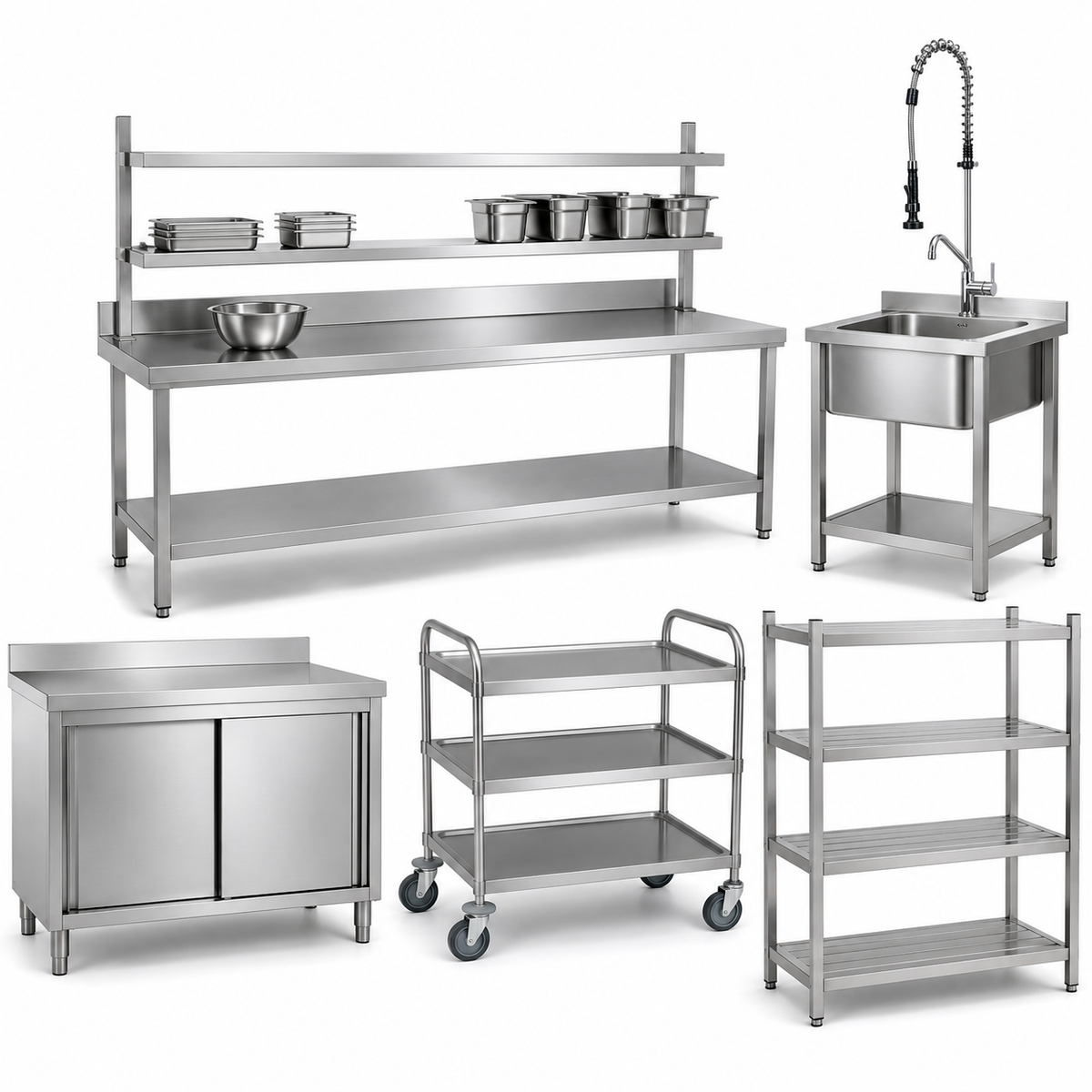 Professional stainless steel structures for HORECA kitchens