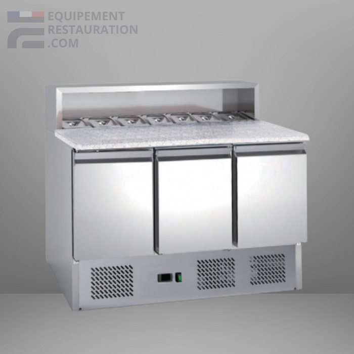 Saladette avec dessus en verre