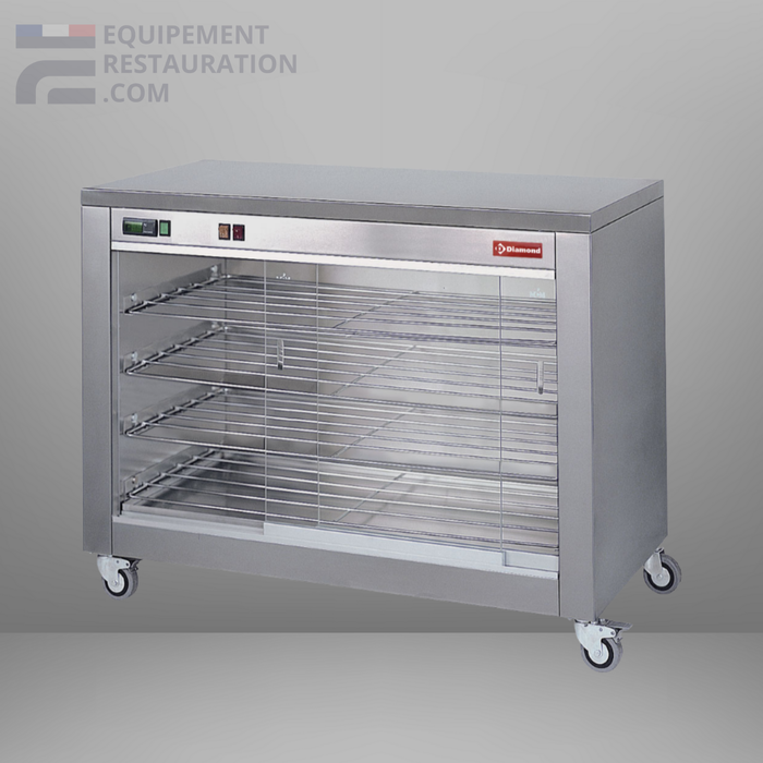 Armoires chauffantes avec portes en verre