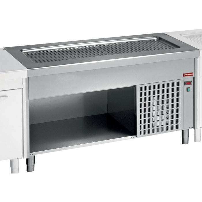 Élément top réfrigeré sur meuble ouvert 6x GN1/1
