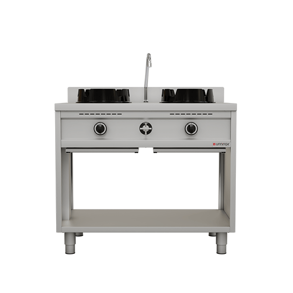 Wokstove | gaz wok stove - 2x15 kW - 2 cooking zone - Unninox - image 2