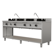 Wokstove | gaz wok stove – 4×15 kW – 4 cooking zone - Unninox - image 3