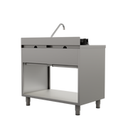 Wokstove | gaz wok stove - 2x15 kW - 2 cooking zone - Unninox - image 5