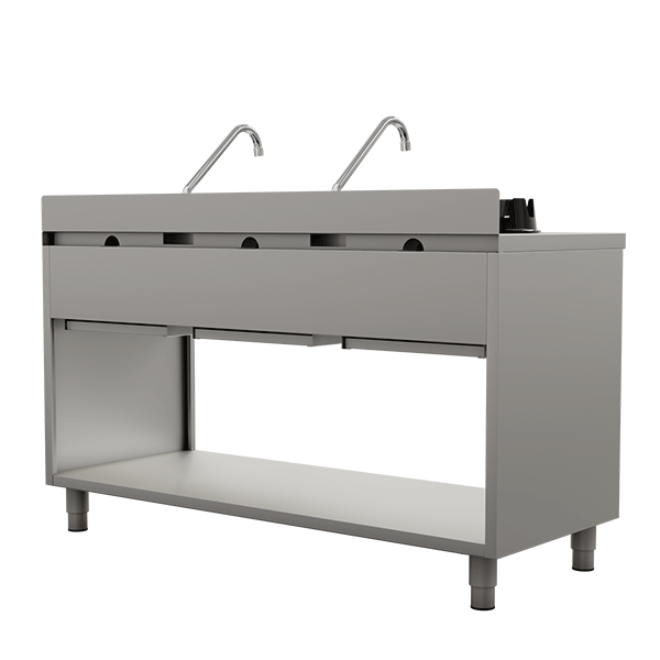 Wokstove | gaz wok stove - 3x15 kW - 3 cooking zone - Unninox - image 5