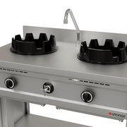 Wokstove | gaz wok stove - 2x15 kW - 2 cooking zone - Unninox - image 3