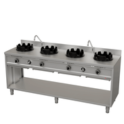 Wokstove | gaz wok stove – 4×15 kW – 4 cooking zone - Unninox - image 4