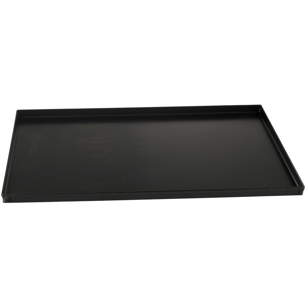 Plaque en tôle noire 600x400 bord droit 20 mm