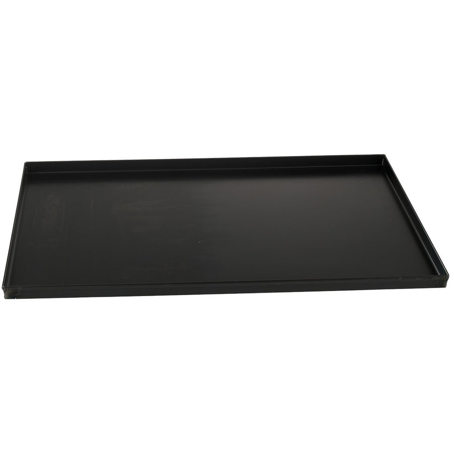 Plaque en tôle noire Diamond 600x400 mm avec bord droit de 20 mm, plateforme en acier robuste pour construction.