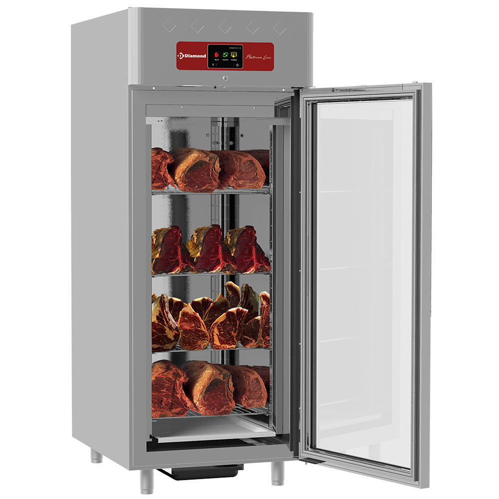 Armoire de maturation dry aging  pour viande 850 Lit. ventilée, 1 porte vitrée, 20xGN 2/1