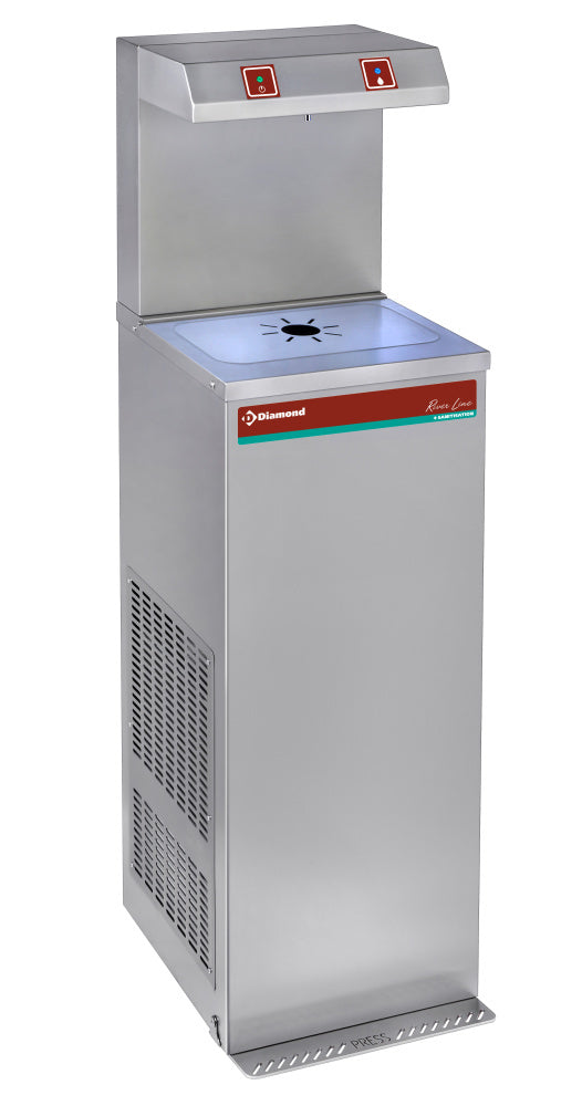 Refroidisseur d'eau à pédale, inox, 80 Litres/heure