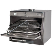 Four-BBQ à charbon, GN 1/1 + GN2/4 (75 Kg/h)/Inox
