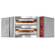 Four électrique d'angle, 2 chambres, 2 x 8 pizzas Ø 350 mm