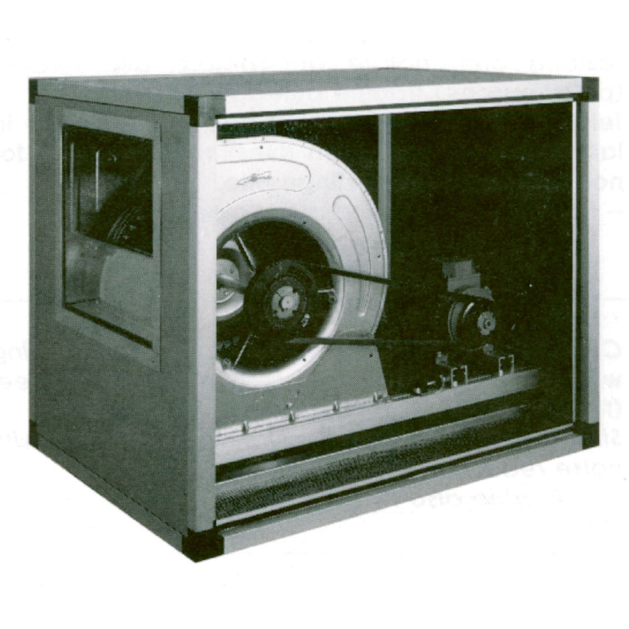 Ventilateur centrifuge avec caisson isolé, transmission à courroie,2 vitesses,7000 M3/h