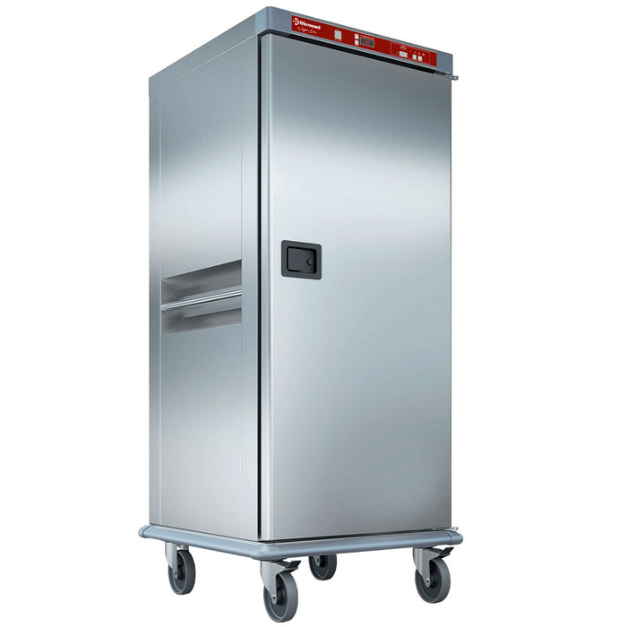 Chariot chauffant Diamond pour repas 20 GN 2/1 avec humidification contrôlée, surface en acier inoxydable et compartiments ajustables