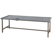 Table de triage Diamond avec trou vide-ordures, table d'entrée et sortie, surface en métal robuste pour tri efficace.