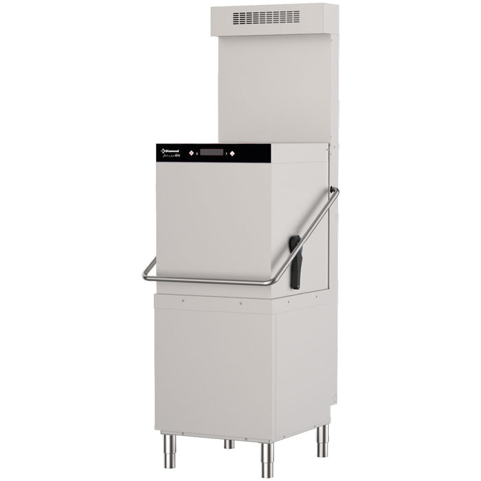 Lave-vaisselle capot, panier 500x500 mm "Full Hygiene" + Condenseur-récupérateur de buées