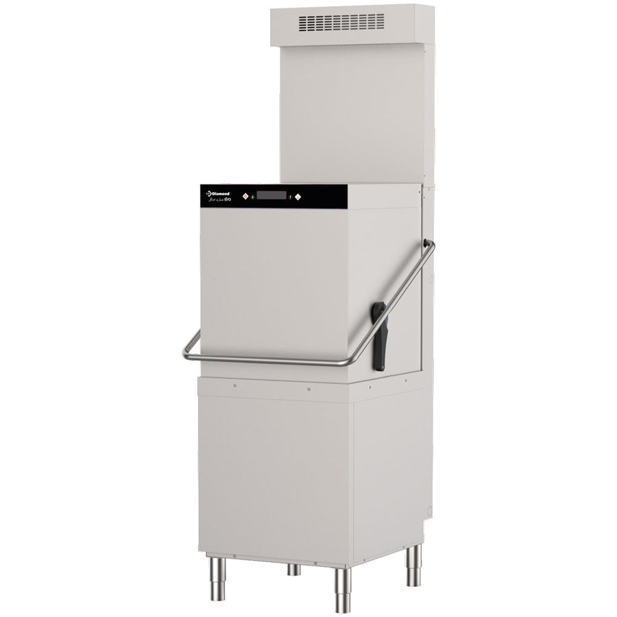 Lave-vaisselle capot, panier 500x500 mm "Full Hygiene" + Condenseur-récupérateur de buées
