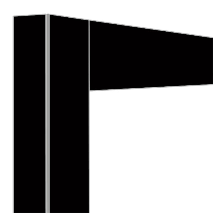 Déco jonction 2x 216 Lt. Noir mat