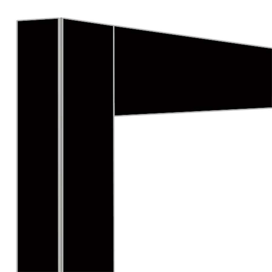 Déco jonction 2x 530 Lt. Noir mat