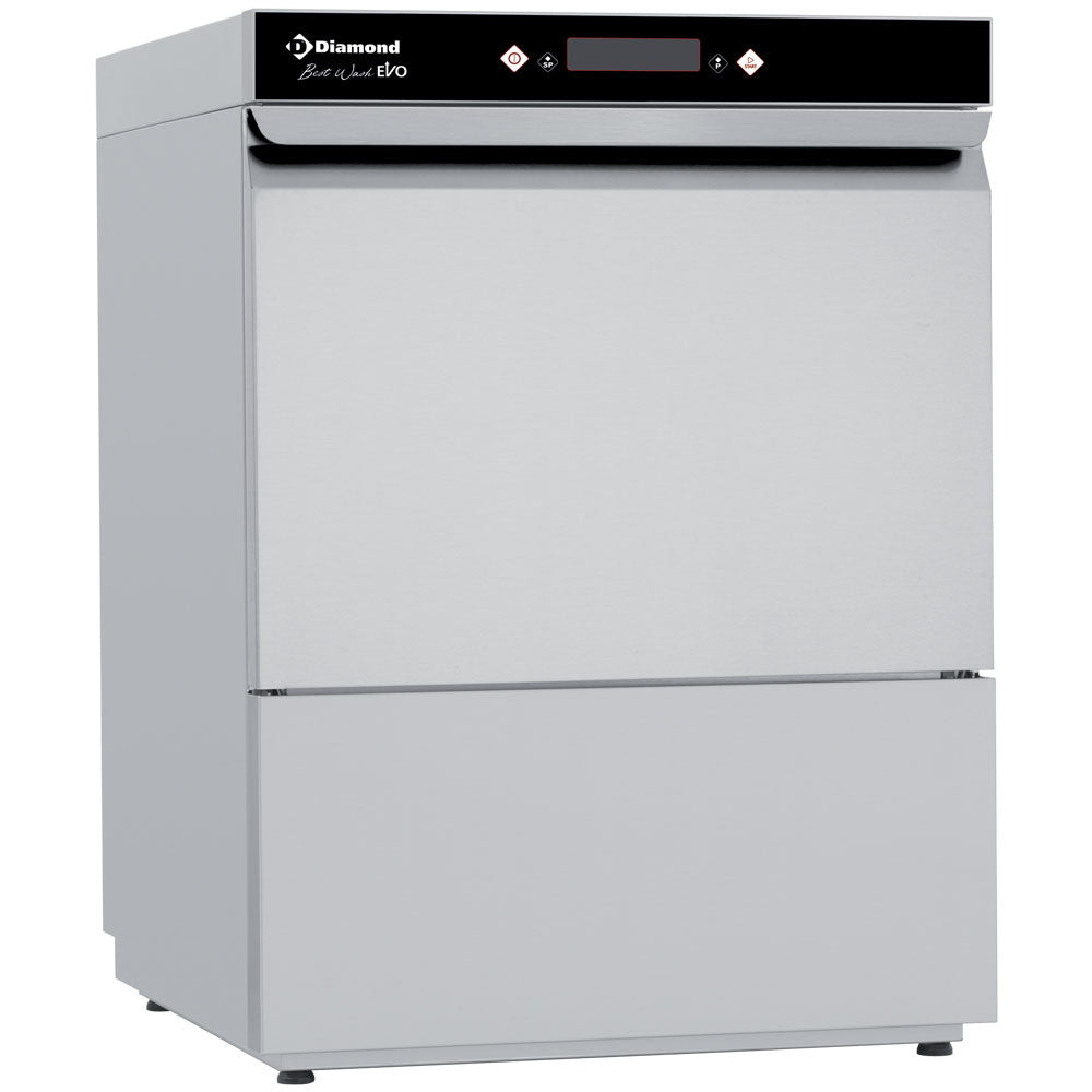 Panier de lave-vaisselle Diamond Full-Hygiene, dimensions 500x500 mm, en acier inoxydable, résistance et hygiène optimales.