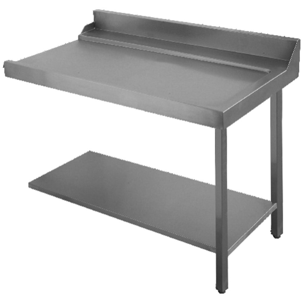 Table de sortie droite pour lave-vaisselle Diamond Crossover avec paniers 600x500, configuration à 90°, capot en acier inoxydable