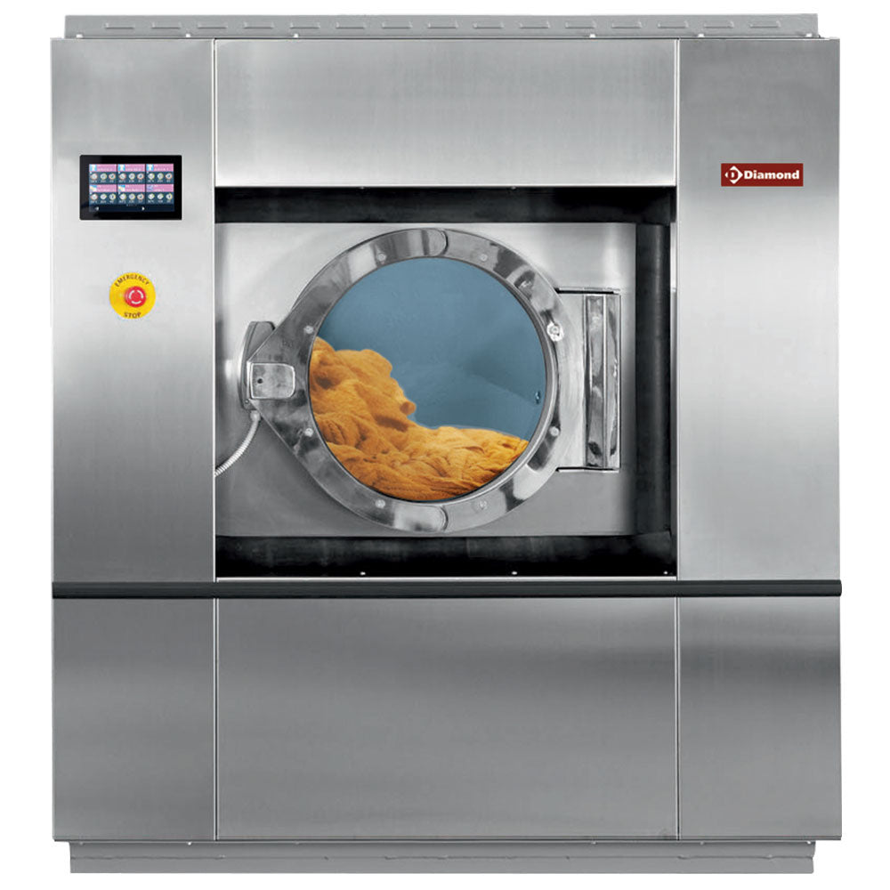 Lave-linge industriel à super essorage, 30 kg "inox"
