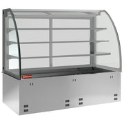 Elément cuve et vitrine sur 3 niveaux fermée, réfrigérées, ventilées, 5x GN 1/1 (sans unité hermétique)