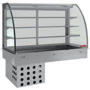 Elément top et vitrine sur 3 niveaux fermée, réfrigérés, ventilés, 3x GN 1/1