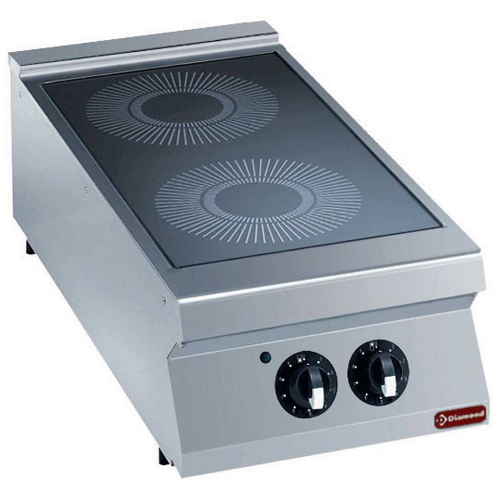 Cuisinière électrique vitrocéramique 2 zones -top-