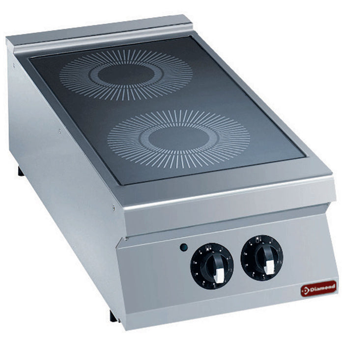 Cuisinière électrique vitrocéramique 2 zones -top-