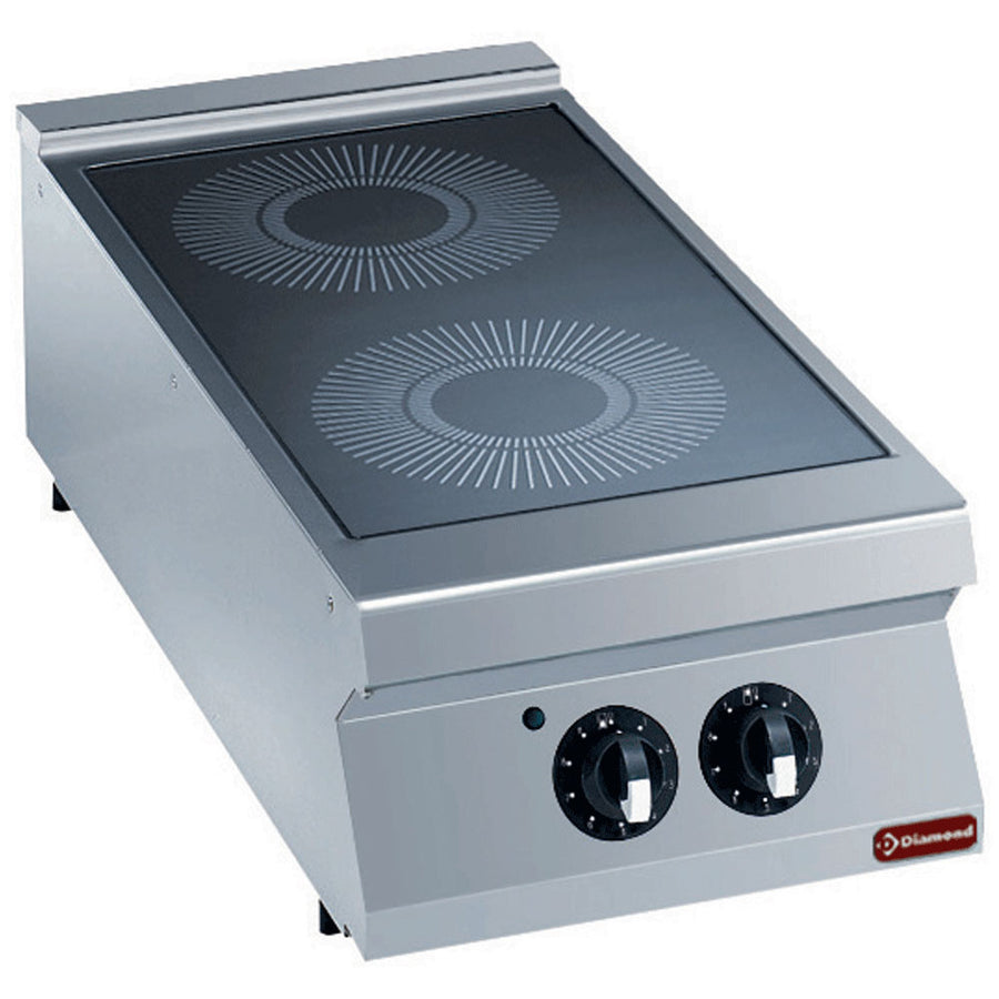 Cuisinière électrique vitrocéramique 2 zones -top-