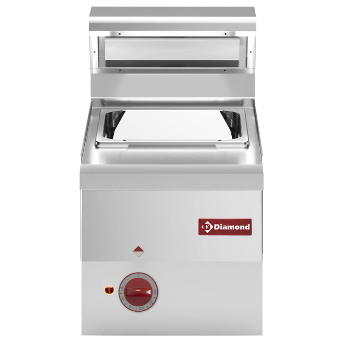 Bac de salage électrique Diamond en cuve GN 1/2, vue en gros plan avec commande de salage.