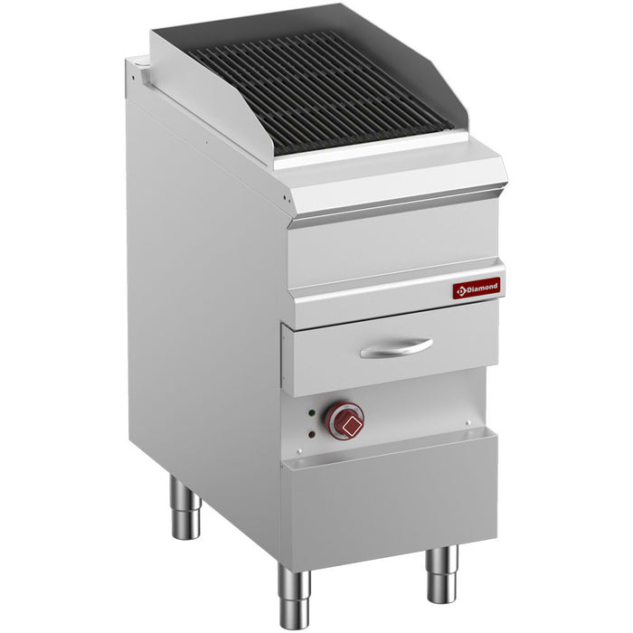 Grill Vapeur électrique, grille en fonte "double face", module 1/2,