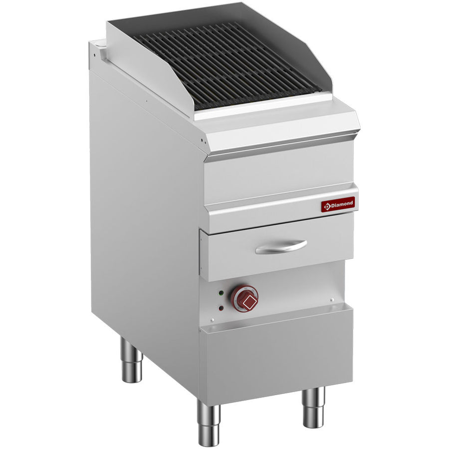 Grill Vapeur électrique, grille en fonte "double face", module 1/2,