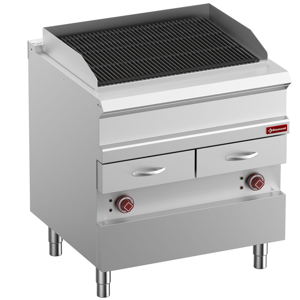 Grill Vapeur électrique, grille en fonte "double face", module 1/1