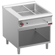 Bain-marie électrique 8x GN 1/3-150 mm, armoire ouverte