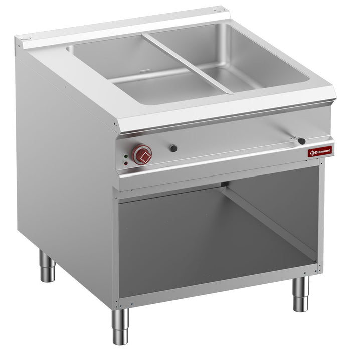 Bain-marie électrique 8x GN 1/3-150 mm, armoire ouverte