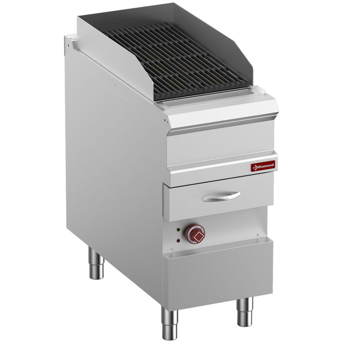 Grill Vapeur électrique, grille en fonte "double face", module 1/2