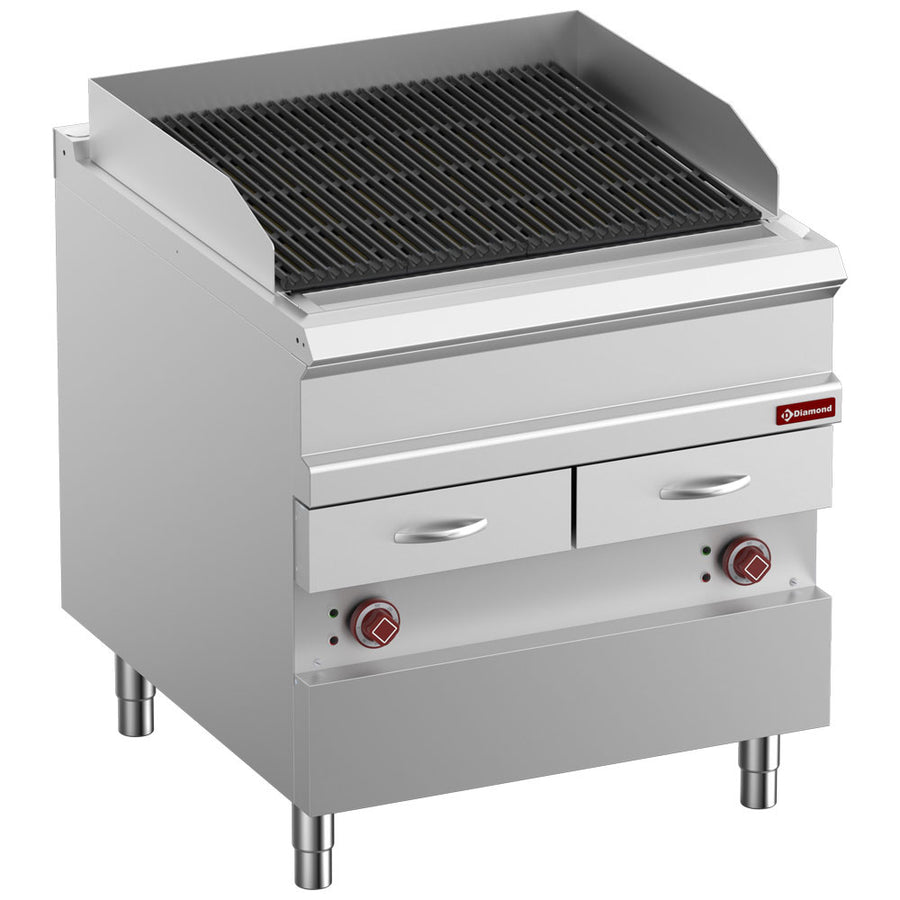 Grill Vapeur électrique, grille en fonte "double face", module 1/1