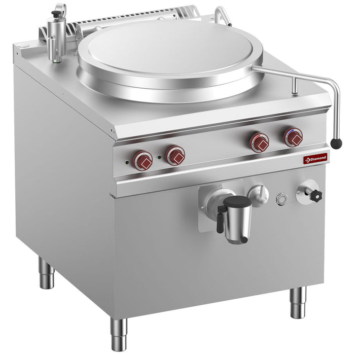 Marmite électrique, cuve 100 lit. chauffage indirect, sur meuble