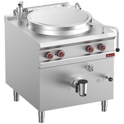 Marmite électrique, cuve 150 lit. chauffage indirect, sur meuble