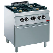 Founeau 4 feux 5,5 kW, four gaz GN 2/1
