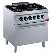 Founeau 4 feux 5,5 kW, four électrique GN 2/1