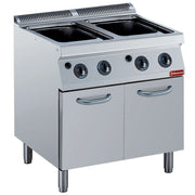Cuiseur à pâtes gaz, 2x 24,5 litres, sur armoire (sans paniers)