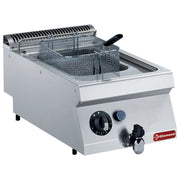 Friteuse gaz, cuve en "Y" 7 litres, brûleurs extérieurs -TOP-