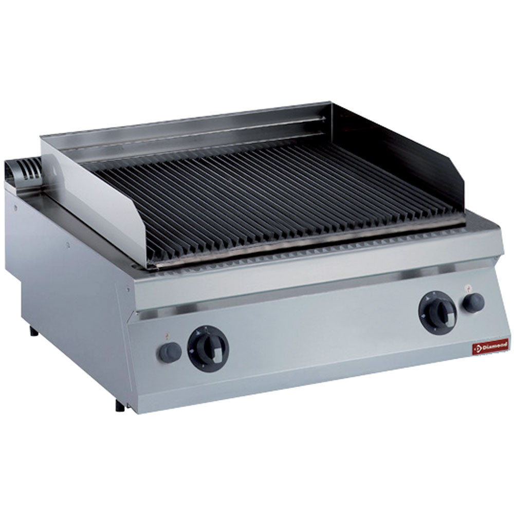 Grille en fonte Diamond pour barbecue au gaz avec pierre de lave, modèle unique, surface de cuisson robuste et résistante