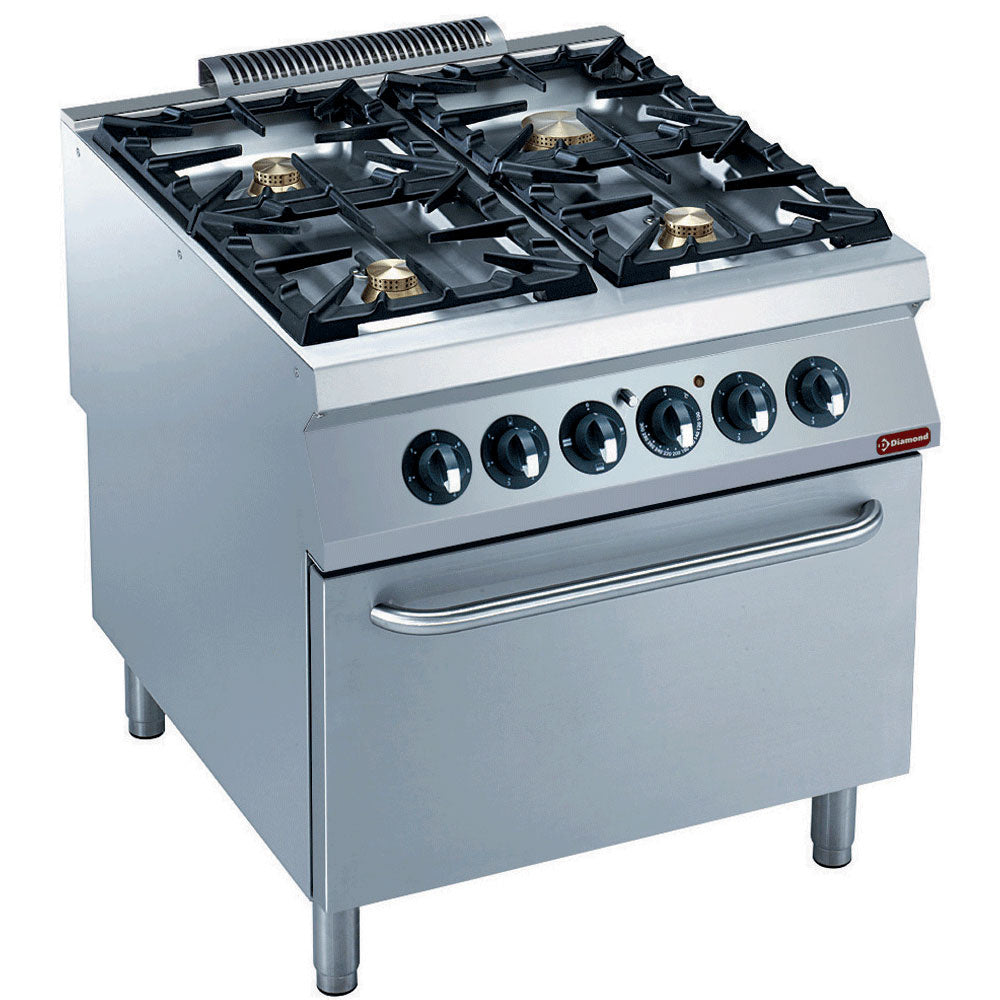 Fourneau gaz 4 feux vifs, four électrique GN 2/1-