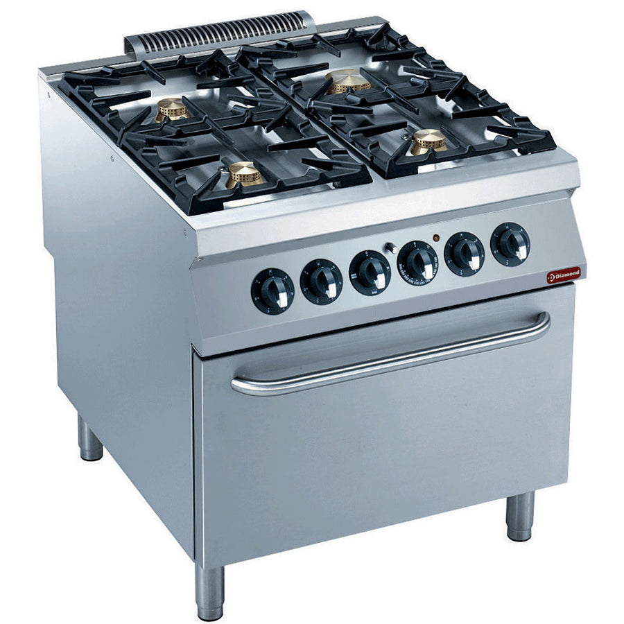 Fourneau gaz 4 feux vifs, four électrique GN 2/1-