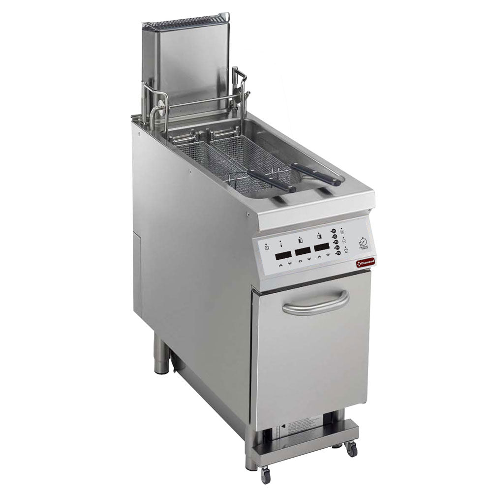 Friteuse gaz cuve 23 lt. S/armG."Filtrage huile" + lift+ auto cook, "DIGIT"