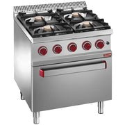 Fourneau 4 feux vifs gaz, four électrique GN 2/1
